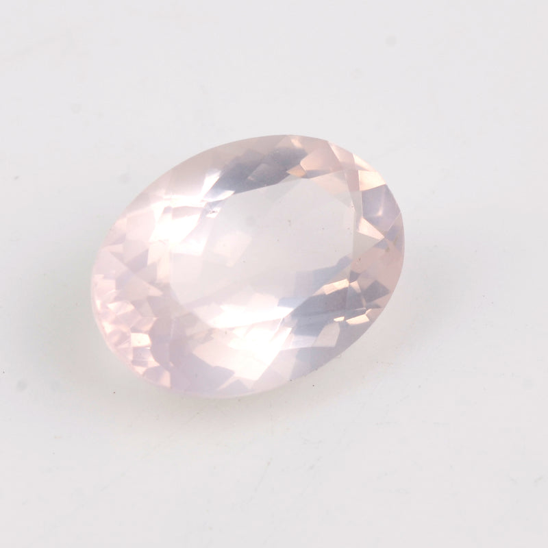 10.98 Carat Pink Color Oval Rose Quartz Gemstone