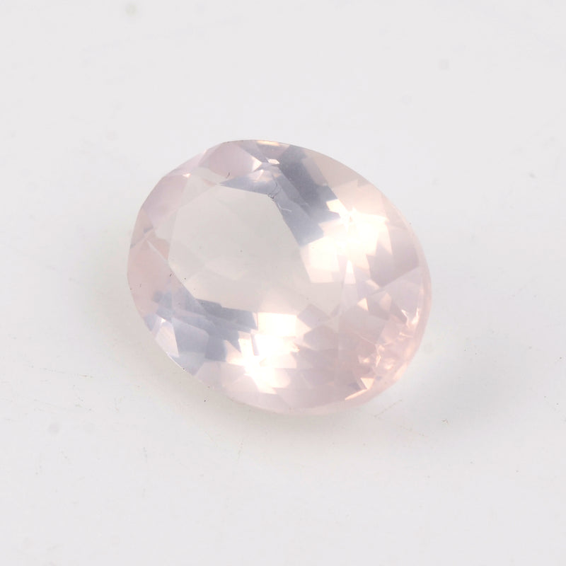10.98 Carat Pink Color Oval Rose Quartz Gemstone