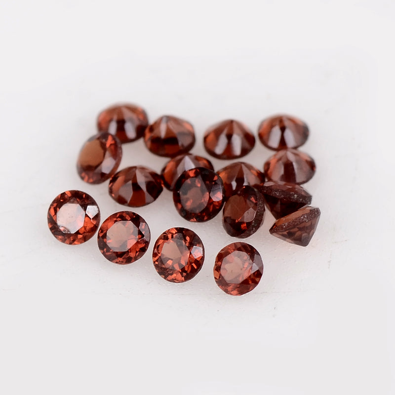 1.56 Carat Red Color Round Garnet Gemstone