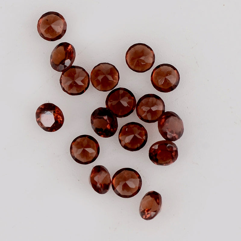 1.56 Carat Red Color Round Garnet Gemstone