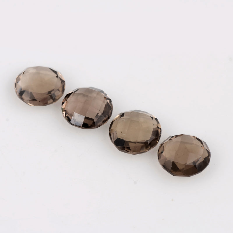 12.98 Carat Brown Color Round Smoky Quartz Gemstone