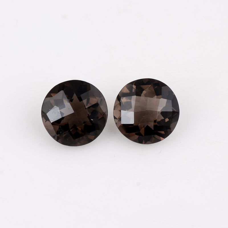 6.68 Carat Brown Color Round Smoky Quartz Gemstone