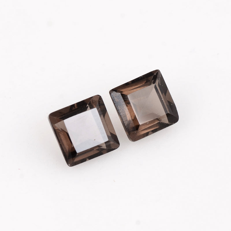 1.11 Carat Brown Color Square Smoky Quartz Gemstone