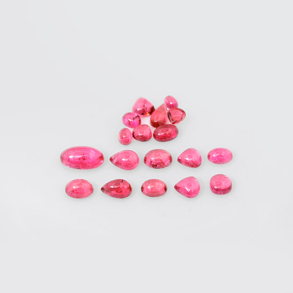 18 pcs Tourmaline  - 20.67 ct - Mix Shape - Pink