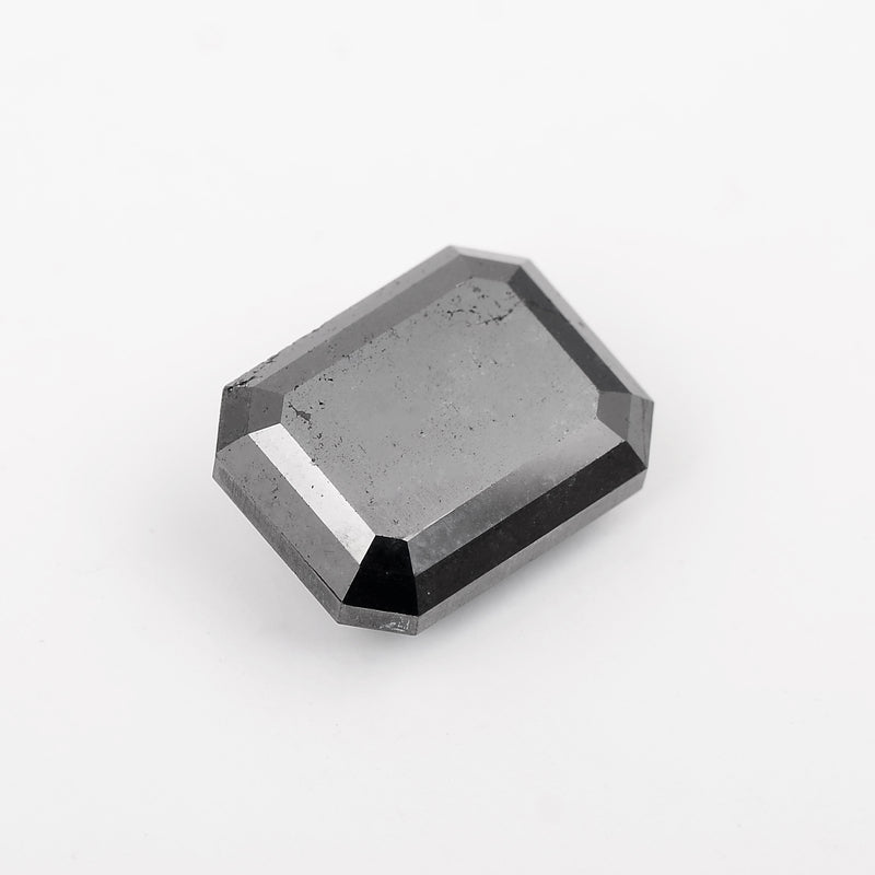 Emerald Fancy Black Color Diamond 13.70 Carat - AIG Certified