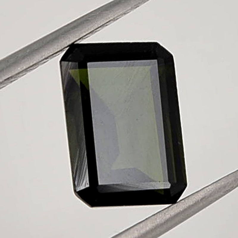 2.60 Carat Green Color Octagon Tourmaline Gemstone
