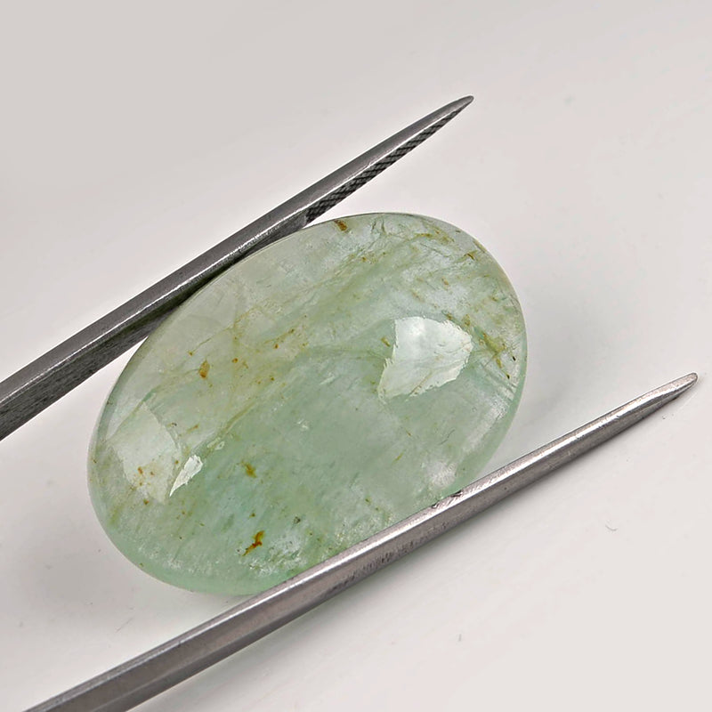 39.45 Carat Green Color Oval Russian Emerald Gemstone