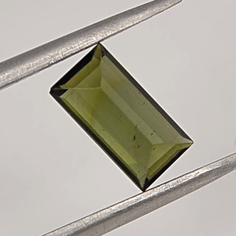 1.75 Carat Green Color Baguette Tourmaline Gemstone