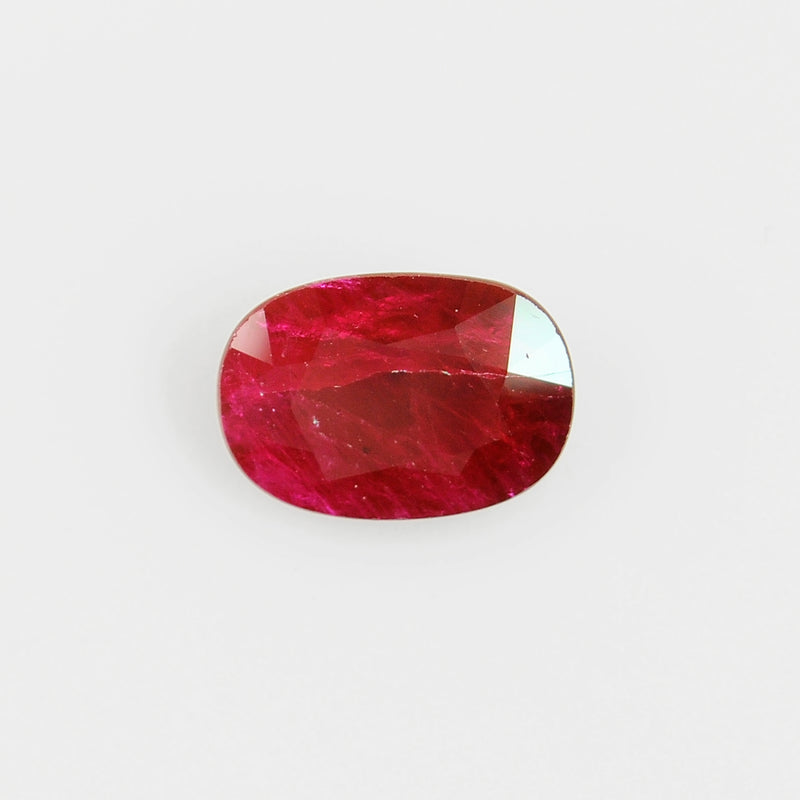 Oval Red Color Ruby Gemstone 7.27 Carat