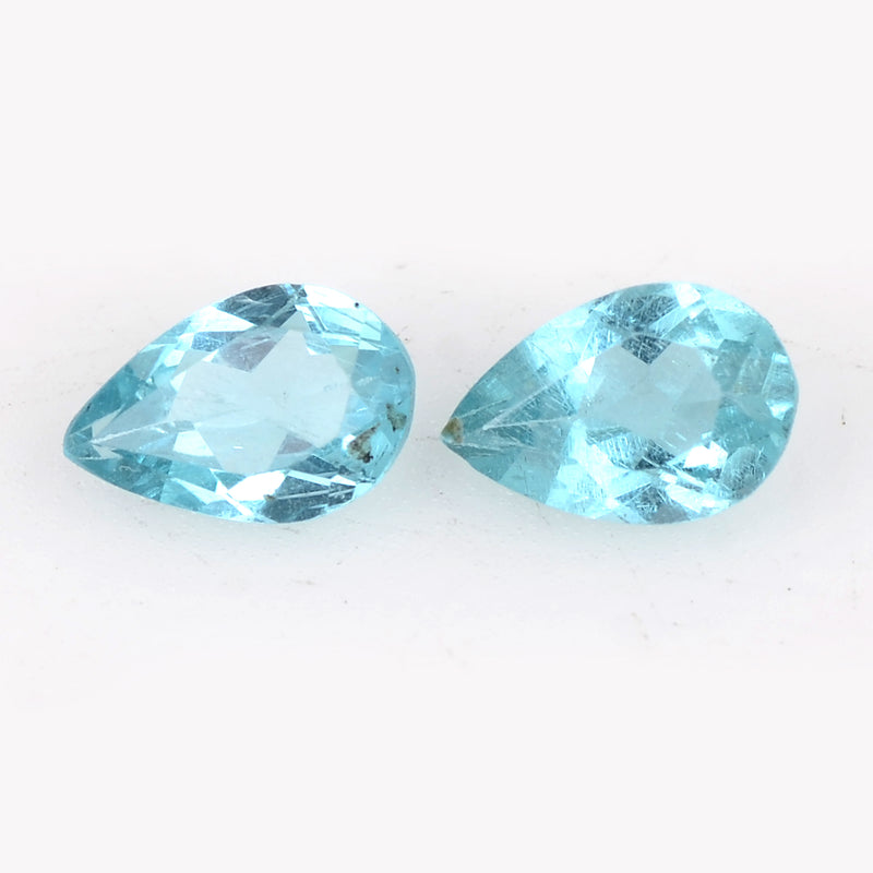 0.83 Carat Blue Color Pear Apatite Gemstone