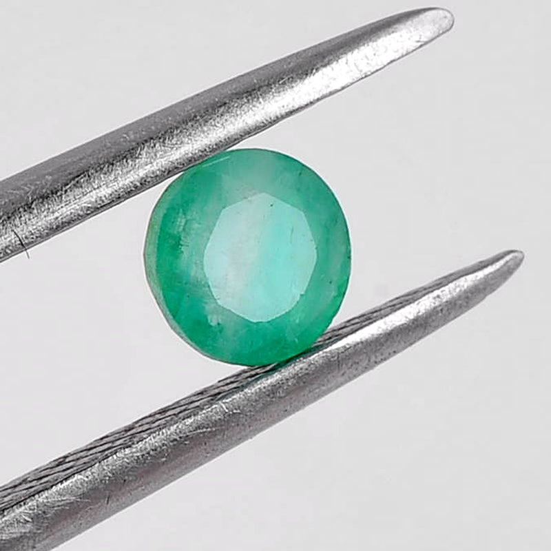 5.05 Carat Green Color Round Emerald Gemstone