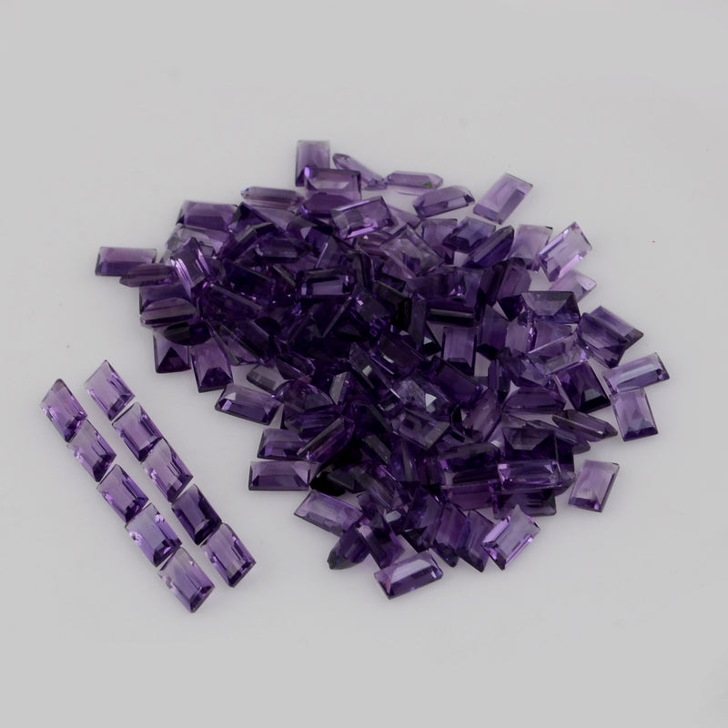 39.93 Carat Baguette Purple Amethyst Gemstone