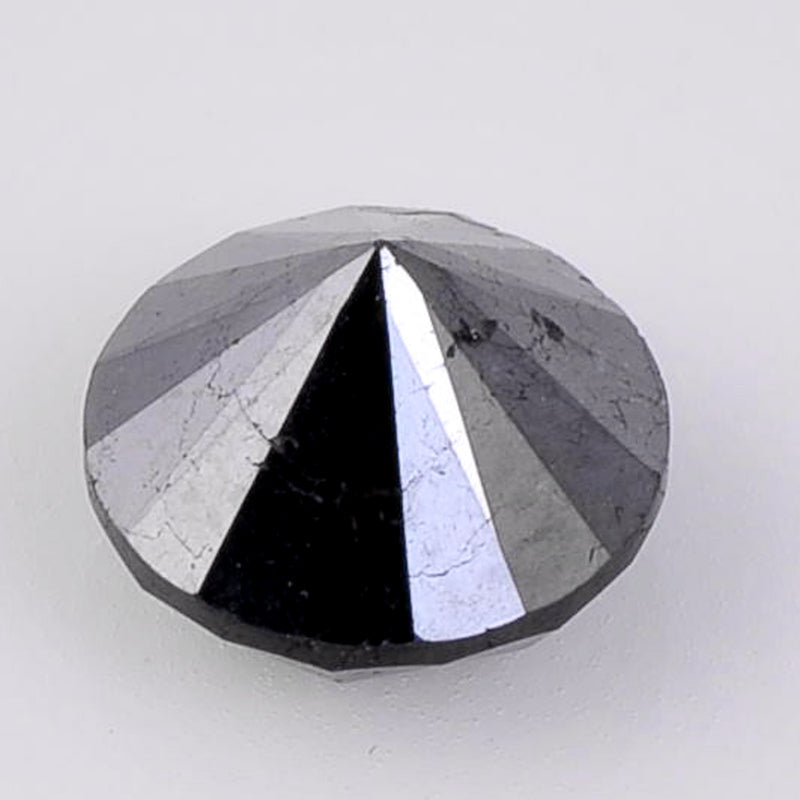 3.26 Carat Brilliant Round Fancy Black Diamond-AIG Certified