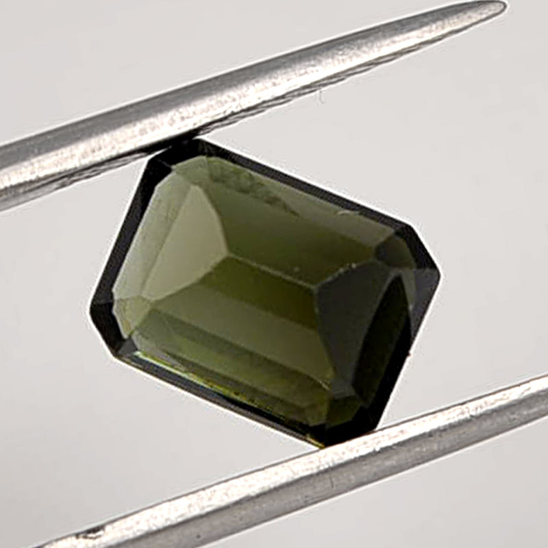 2.30 Carat Green Color Octagon Tourmaline Gemstone