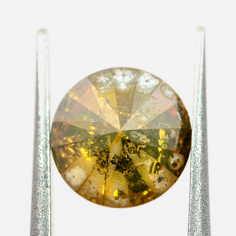 Round Fancy Orange Color Diamond 0.61 Carat - ALGT Certified