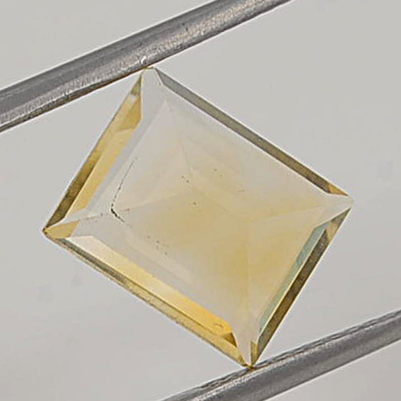 2.95 Carat Yellow Color Square Citrine Gemstone