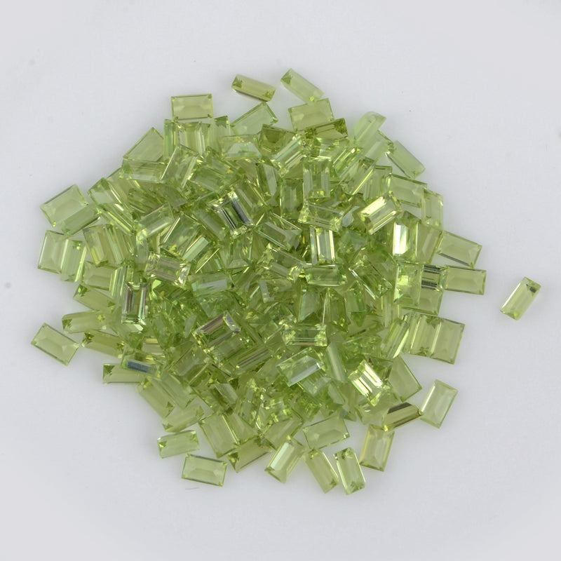 64.38 Carat Baguette Green Peridot Gemstone