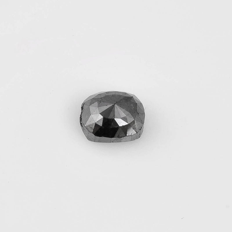 3.01 Carat Rose Cut Cushion Fancy Black Diamond-AIG Certified
