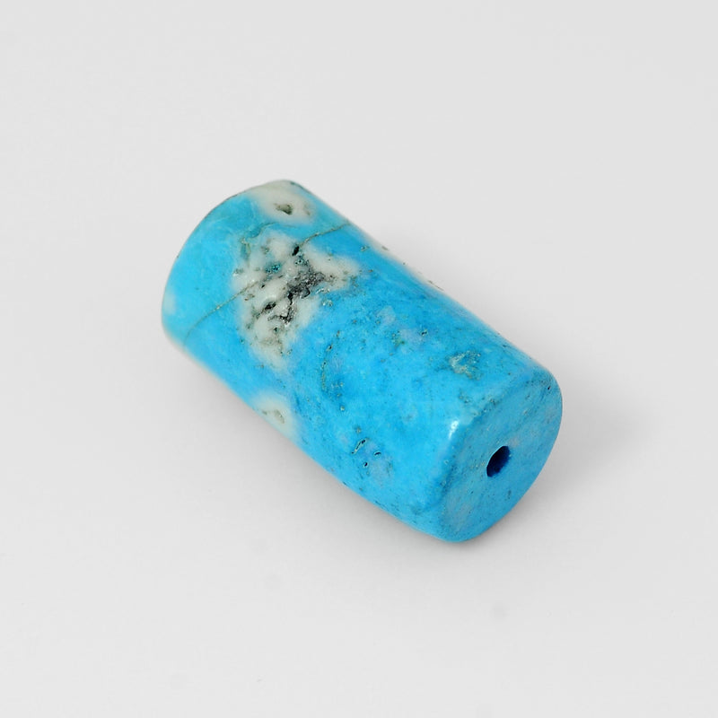 Tube Blue Color Turquoise Gemstone 28.36 Carat