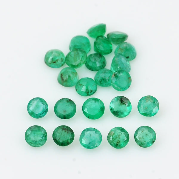 23 pcs Emerald  - 2.03 ct - ROUND - Green