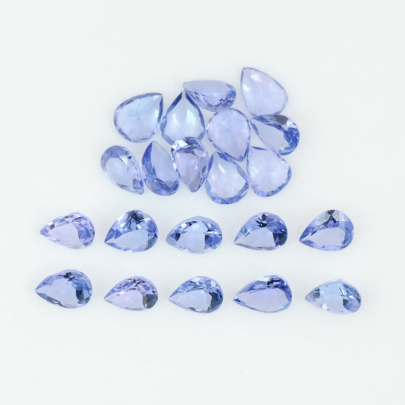 21 pcs Tanzanite  - 6.1 ct - Pear - Blue