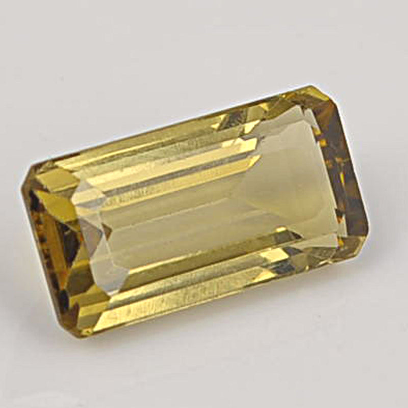 3.16 Carat Yellow Color Octagon Tourmaline Gemstone