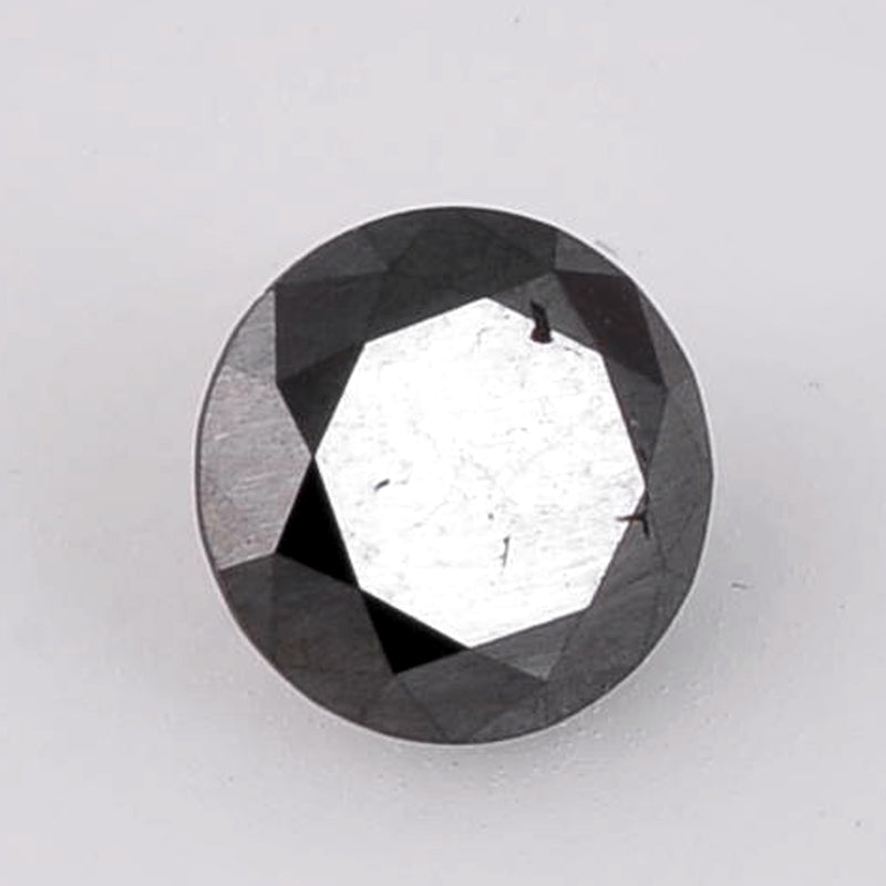 0.92 Carat Brilliant Round Fancy Black Diamond-AIG Certified