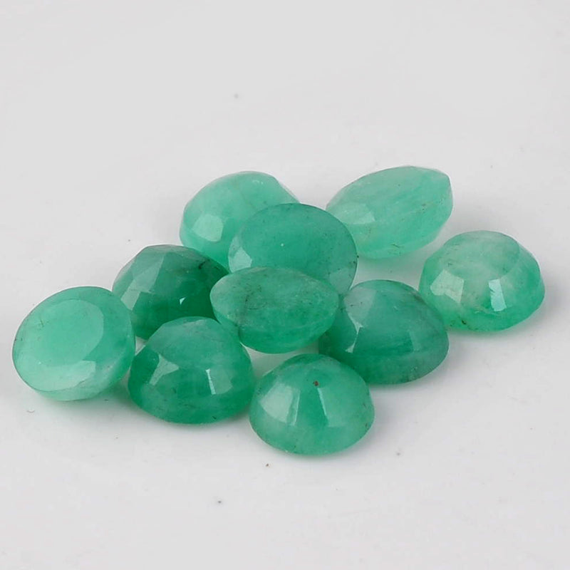 9.60 Carat Green Color Round Emerald Gemstone