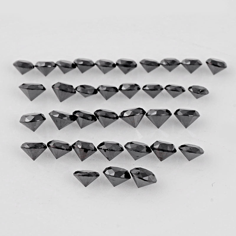 4.94 Carat Brilliant Round Fancy Black Diamonds-AIG Certified
