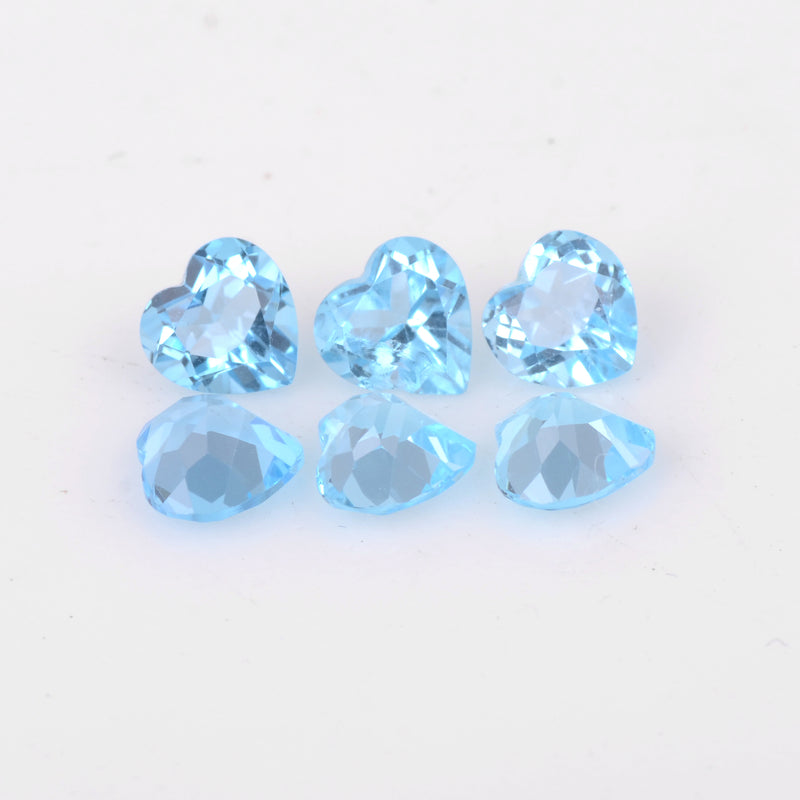 9 Carat Heart Blue Swiss Blue Topaz Gemstone
