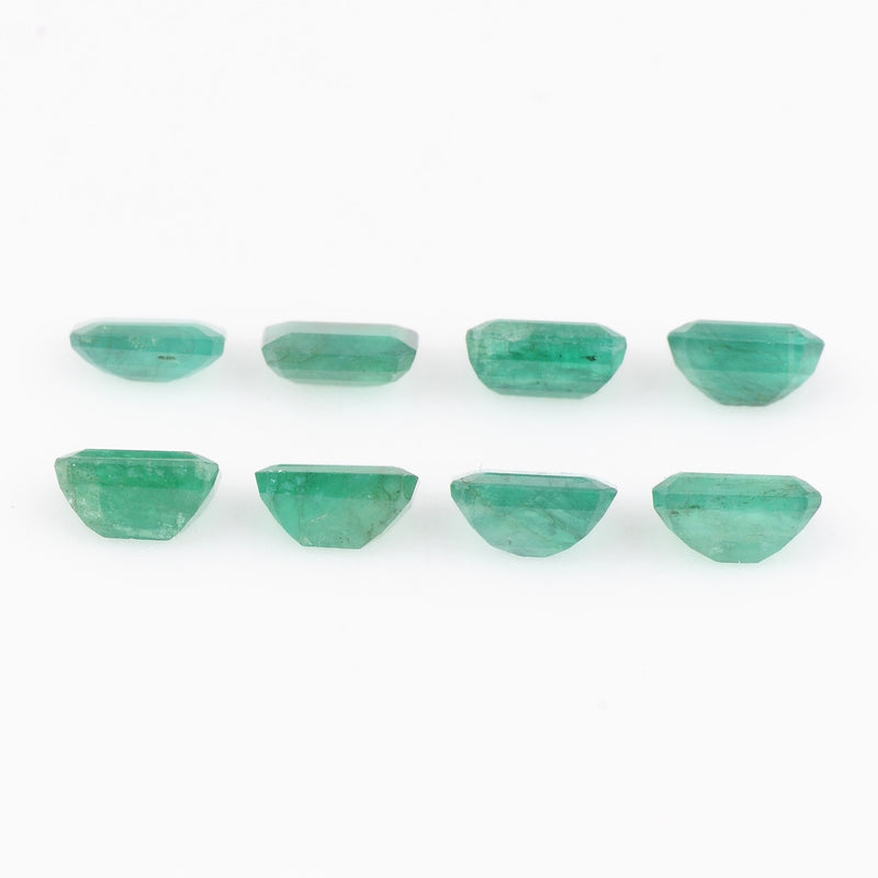 8 pcs Emerald  - 4.46 ct - Octagon - Green