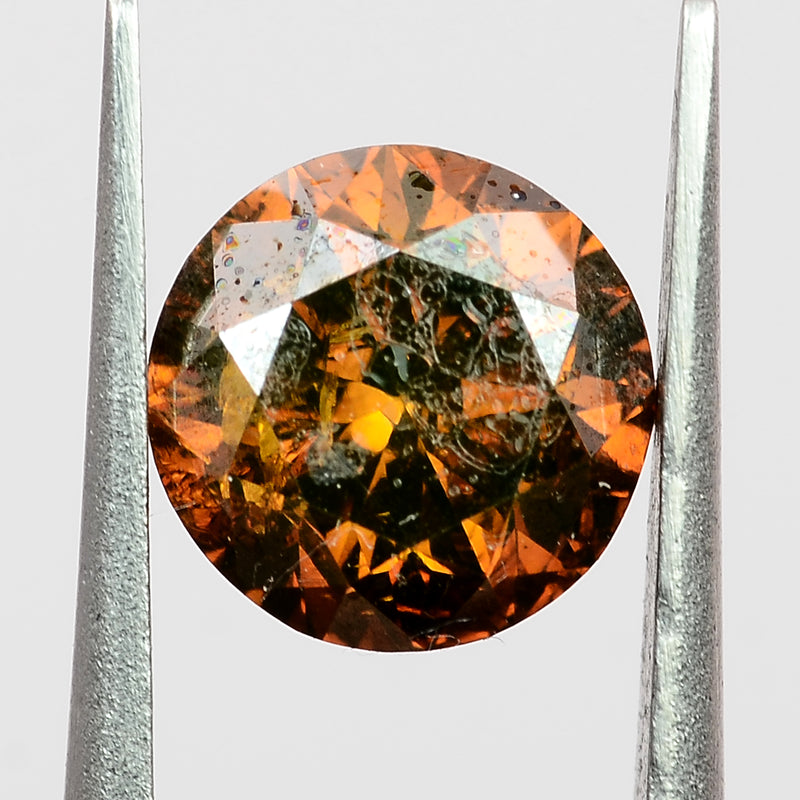 Round Fancy Brown Color Diamond 0.63 Carat - ALGT Certified