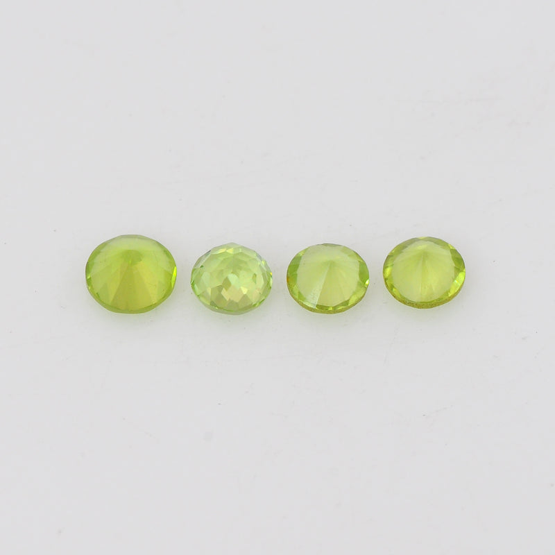 Round Green Color Peridot Gemstone 1.55 Carat