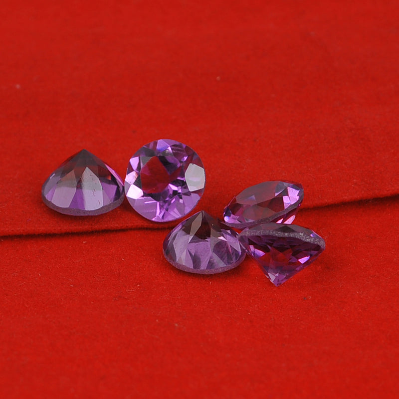 8.78 Carat Purple Color Round Amethyst Gemstone