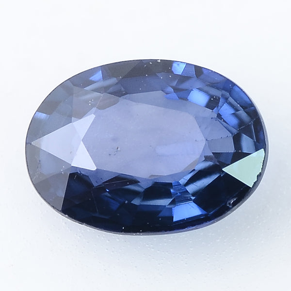 0.92 Carat Faceted Oval Blue  Sapphire AIG Certified