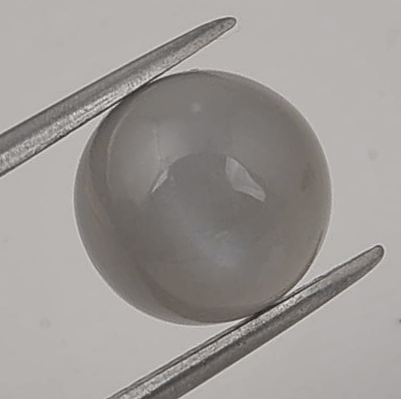 8.15 Carat Grey Color Round Moon Stone Gemstone
