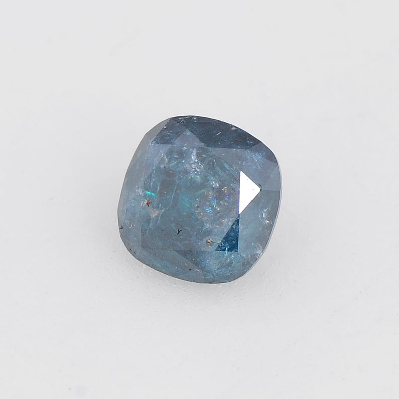 Cushion Fancy Greenish Blue Color Diamond 0.48 Carat - AIG Certified