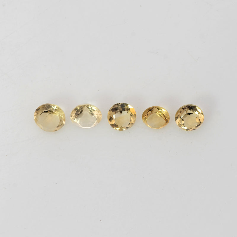 Round Yellow Color Citrine Gemstone 1.80 Carat