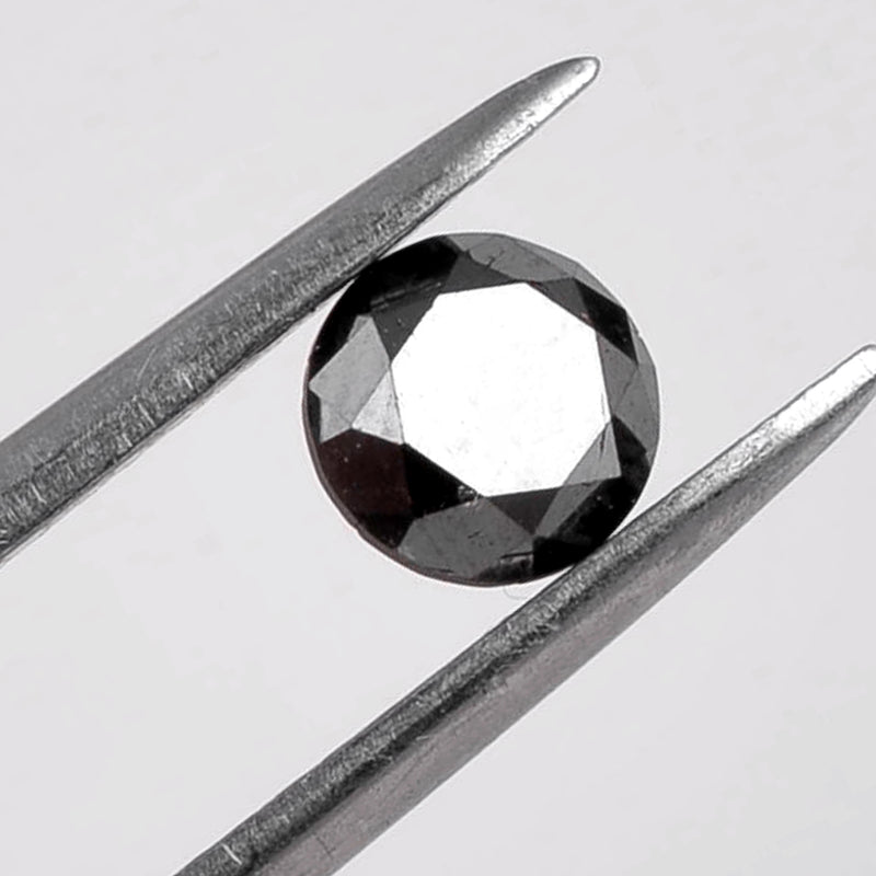 4.52 Carat Brilliant Round Fancy Black Diamonds-AIG Certified