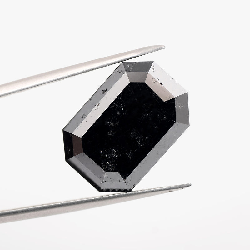 Emerald Fancy Black Color Diamond 18.35 Carat - AIG Certified