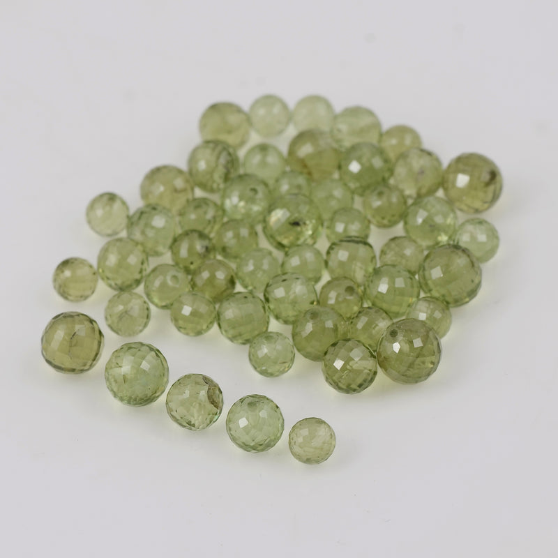 44.41 Carat Green Color Balls Peridot Gemstone