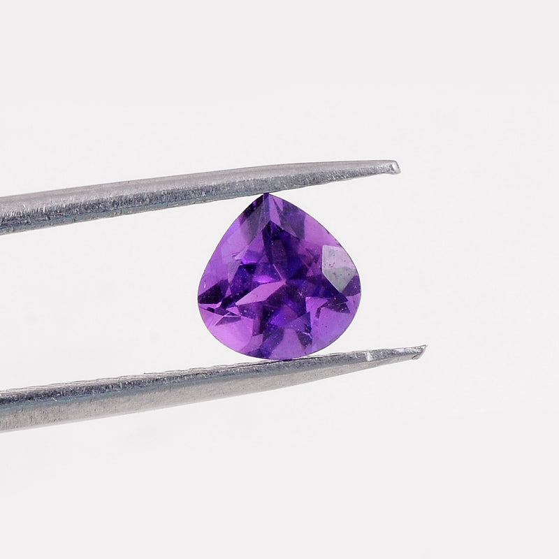 0.67 Carat Purple Color Round Amethyst Gemstone