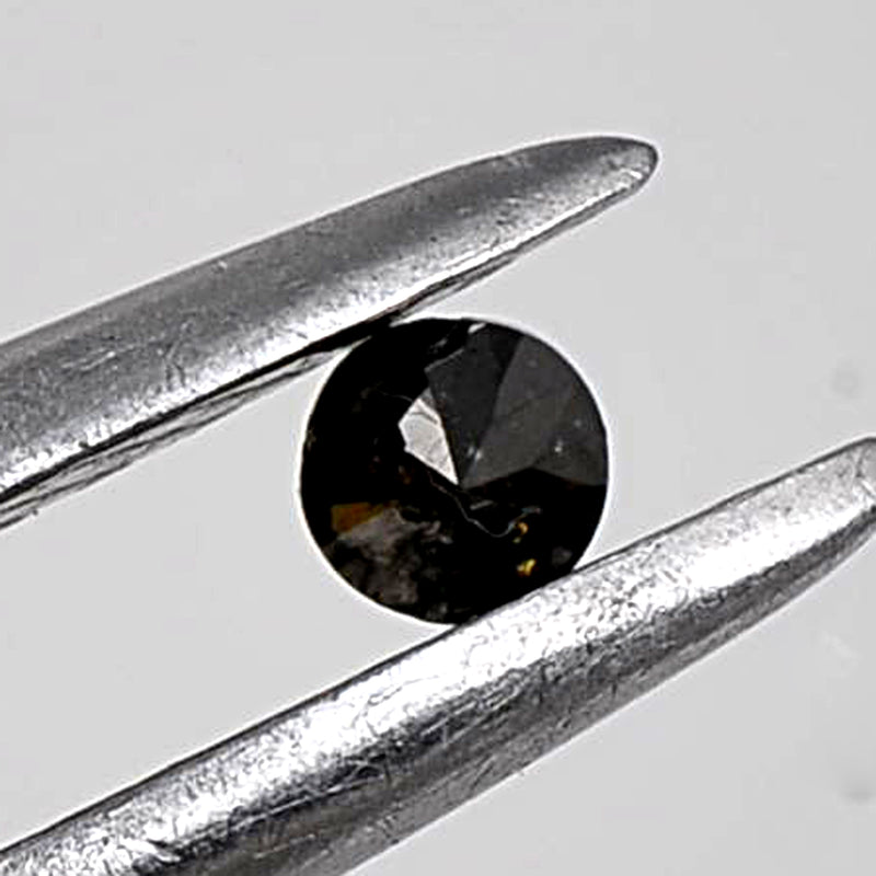 7.01 Carat Brilliant Round Fancy Black Diamonds-AIG Certified
