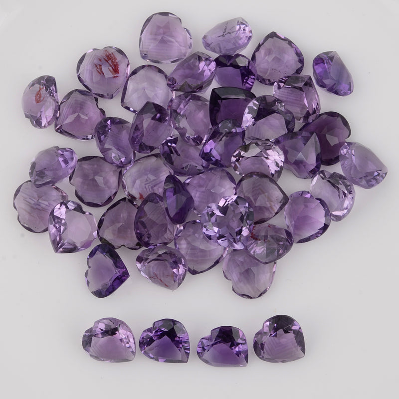 90.25 Carat Heart Purple Amethyst Gemstone