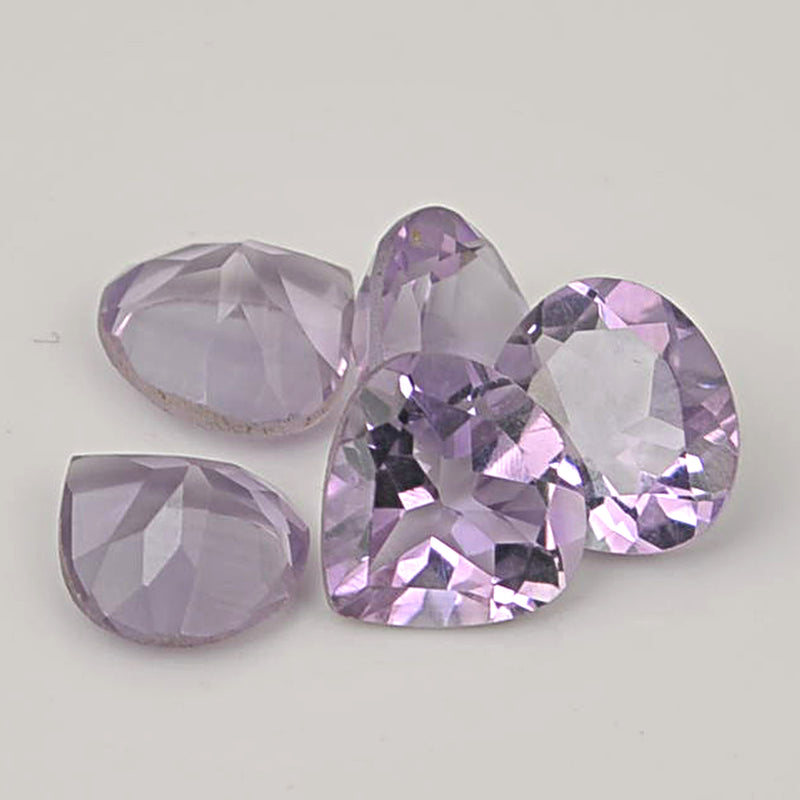 4.92 Carat Purple Color Heart Amethyst Gemstone