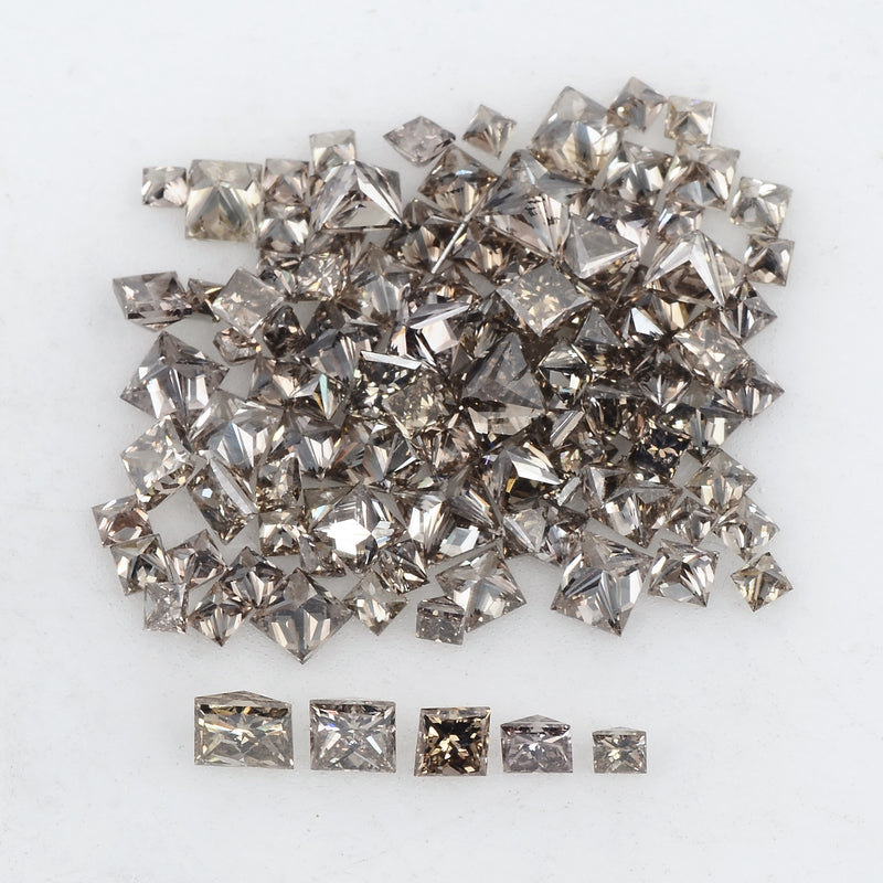 103 pcs Diamond  - 3.62 ct - Square - Brown - VS - I1