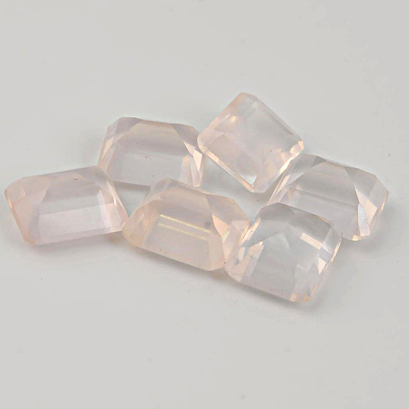 28.35 Carat Pink Color Octagon Rose Quartz Gemstone