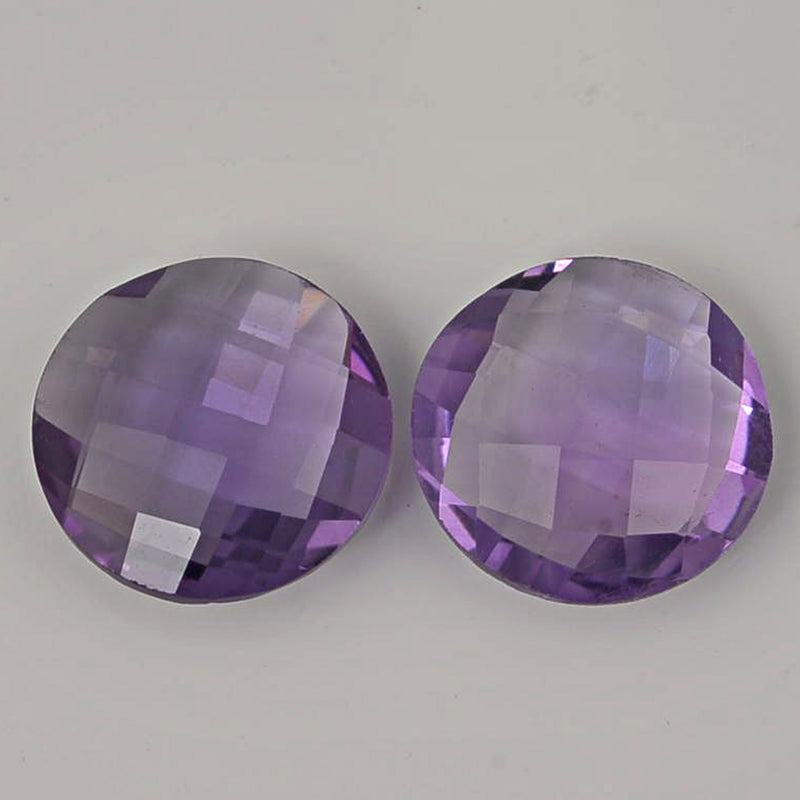 12.90 Carat Purple Color Round Amethyst Gemstone