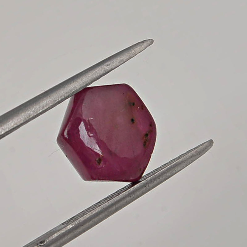 3.90 Carat Red Color Hexagonal Ruby Gemstone