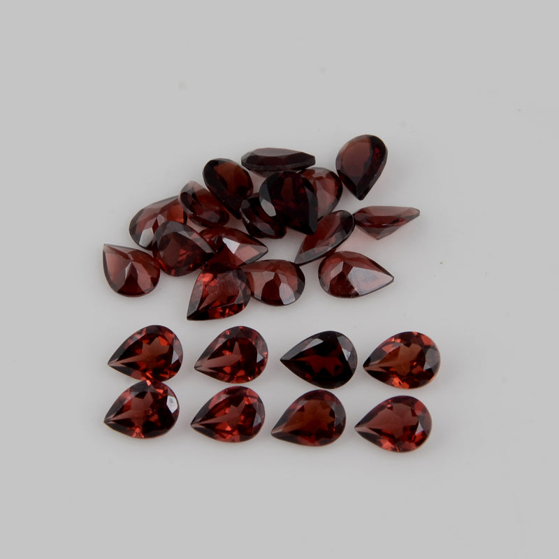 25.96 Carat Pear Red Garnet Gemstone